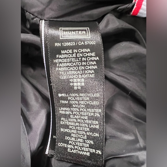 HUNTER  WANDERER SHERPA PUFFER Jacket - Black Size XL - Picture 10 of 11